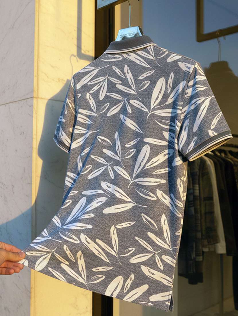 women printed short sleeve oversized polo t-shirt - 22374176 -  Standard Image - 4