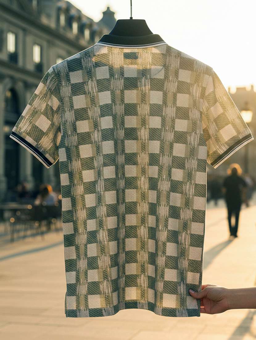 women printed short sleeve oversized polo t-shirt - 22374179 -  Standard Image - 4