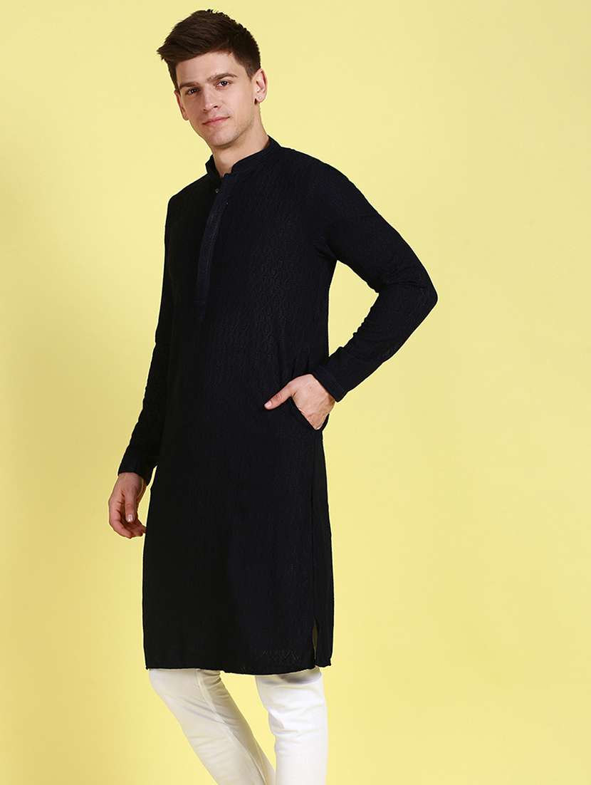 men self design kurta and churidar set - 22374264 -  Standard Image - 1