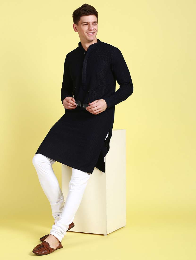 men self design kurta and churidar set - 22374264 -  Standard Image - 4