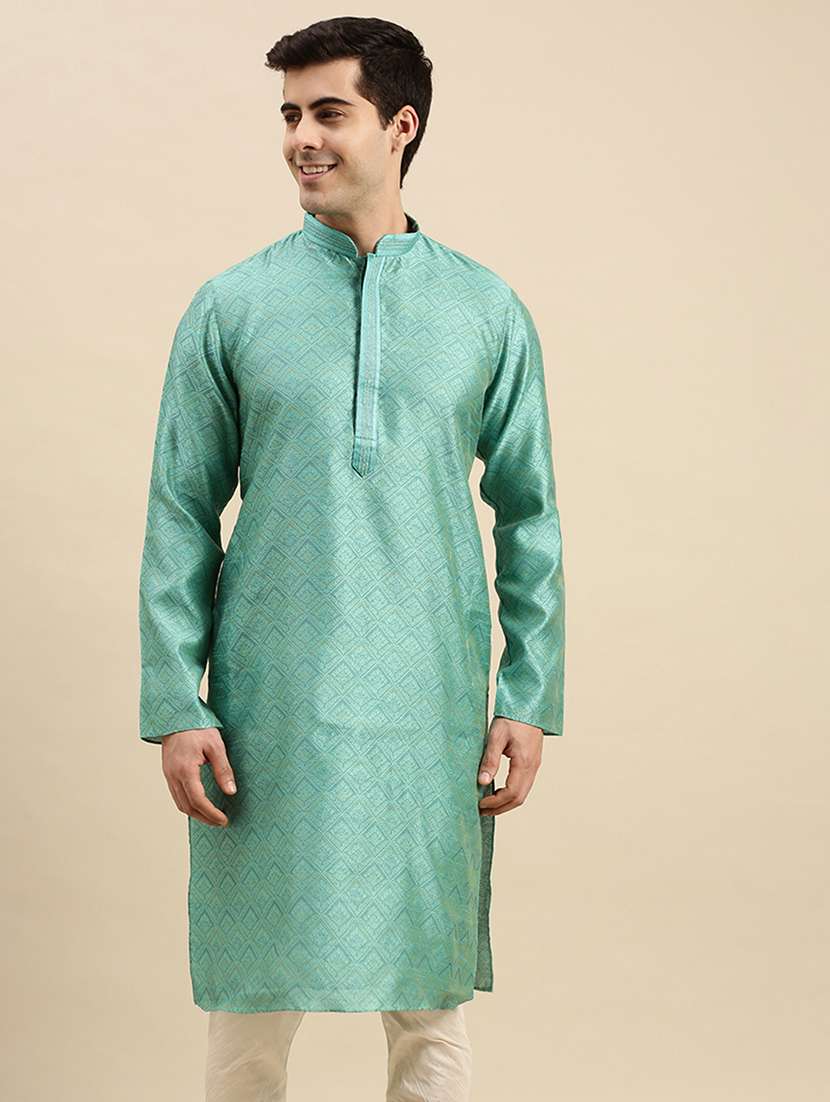 men self design kurta and churidar set - 22374271 -  Standard Image - 1