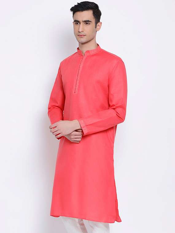 men long sleeves kurta and churidar set - 22374303 -  Standard Image - 1