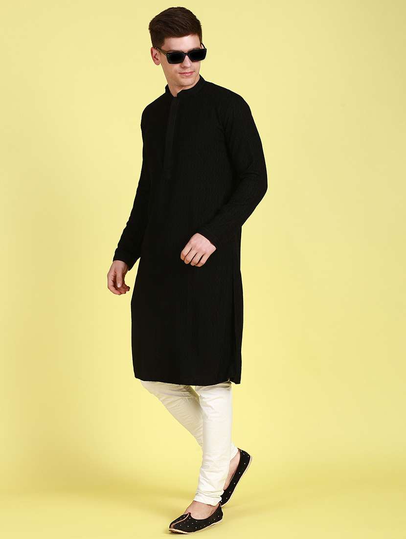 men self design kurta and churidar set - 22374326 -  Standard Image - 4