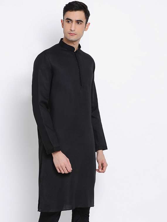 men solid kurta and churidar set - 22374348 -  Standard Image - 1