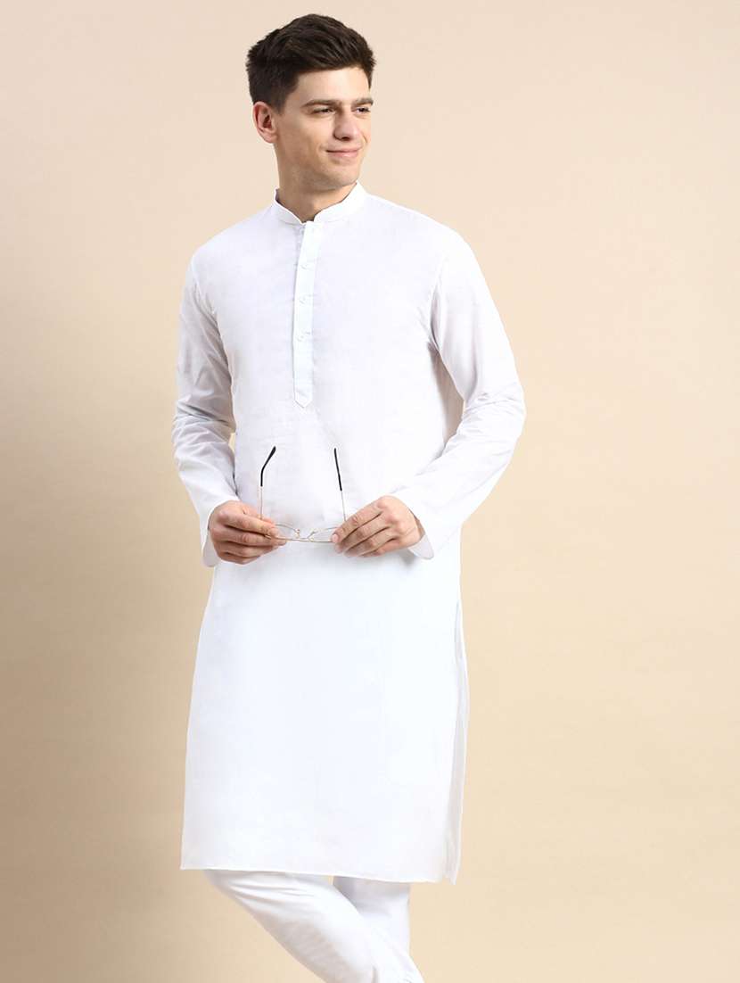 men solid kurta and churidar set - 22374357 -  Standard Image - 1