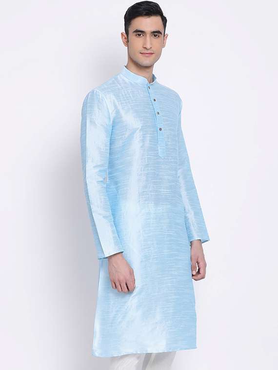 men solid kurta and churidar set - 22374470 -  Standard Image - 1