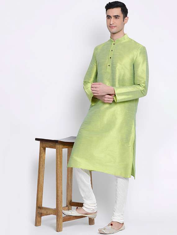 men self design kurta and churidar set - 22374471 -  Standard Image - 4