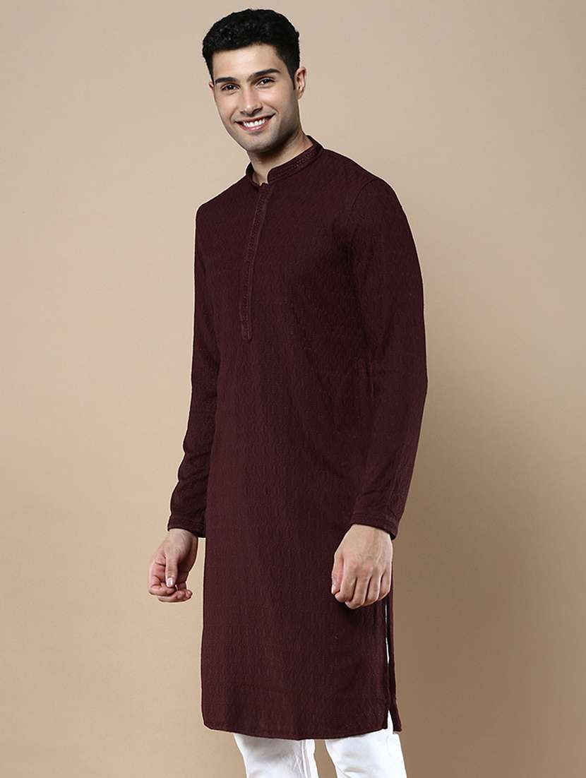 men self design kurta and churidar set - 22374519 -  Standard Image - 1