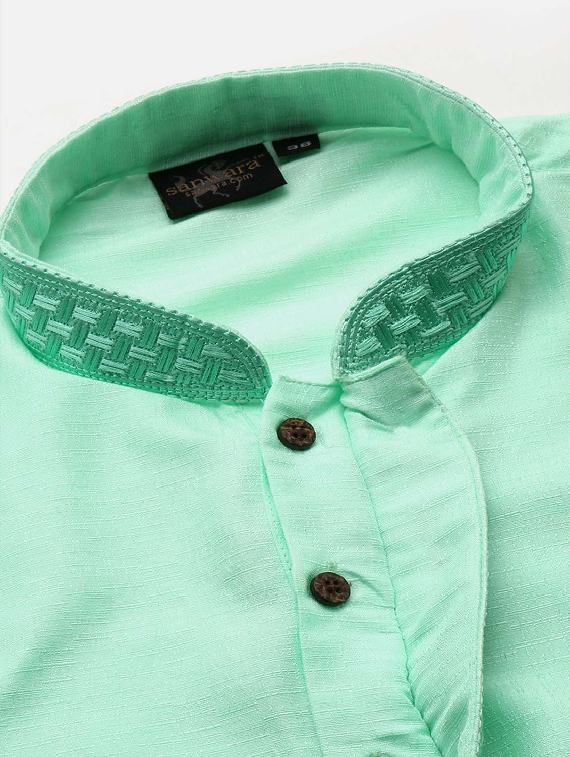 men solid long sleeve kurta - 22374639 -  Standard Image - 4