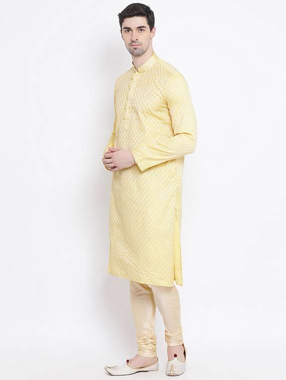 men long sleeve kurta and churidar set - 22374714 -  Standard Image - 1