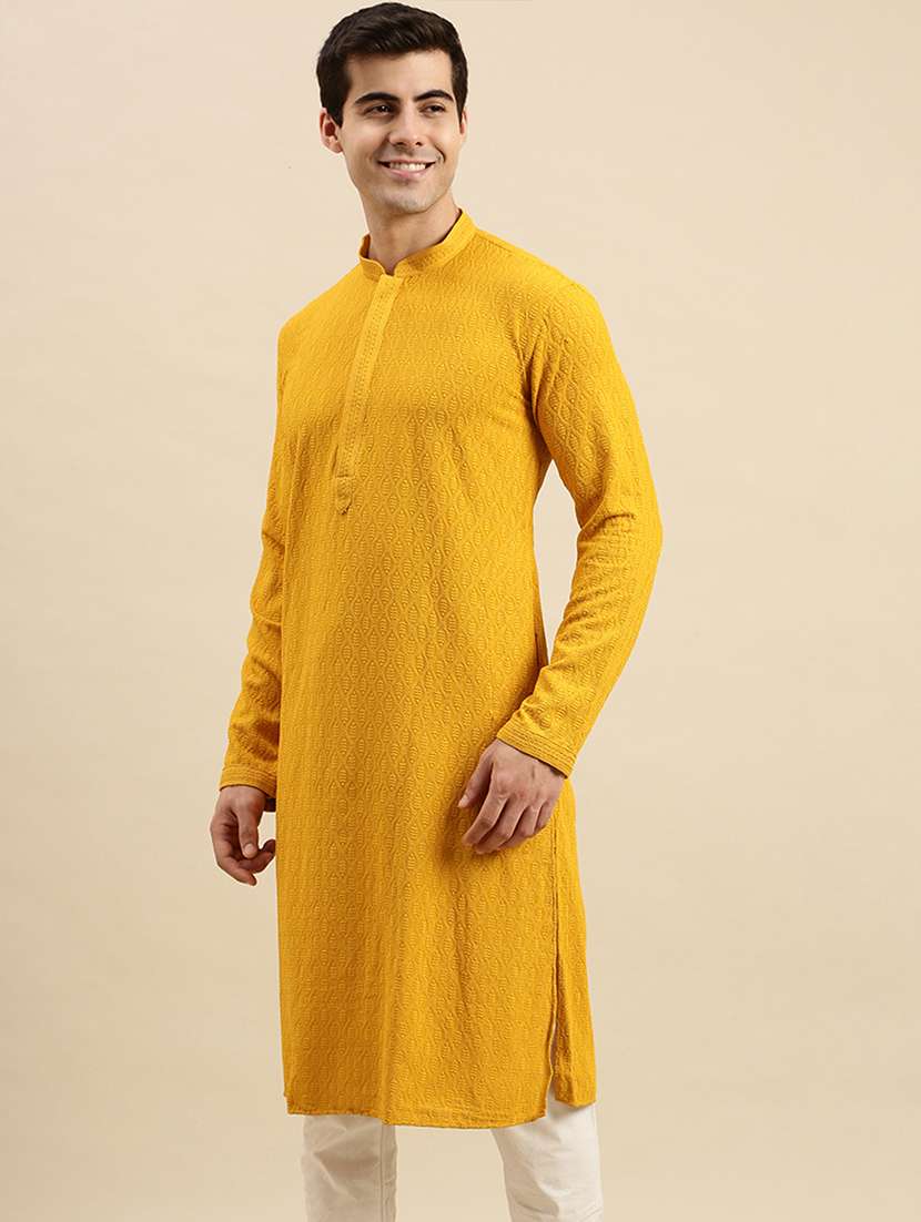 men self design kurta and churidar set - 22374827 -  Standard Image - 1