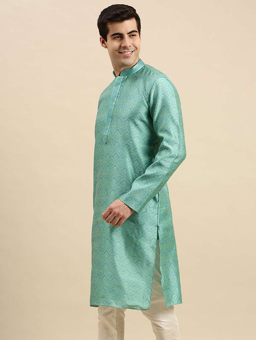 men self design kurta and churidar set - 22374834 -  Standard Image - 1
