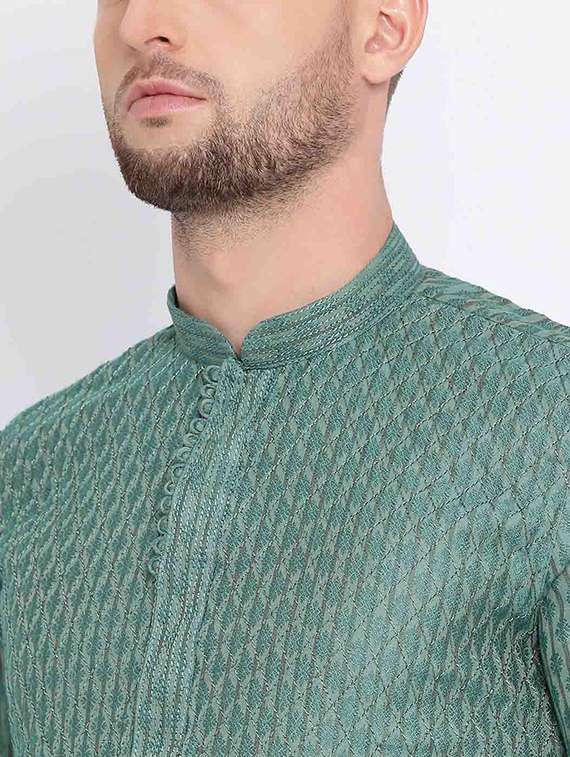 men self design kurta and churidar set - 22374915 -  Standard Image - 4