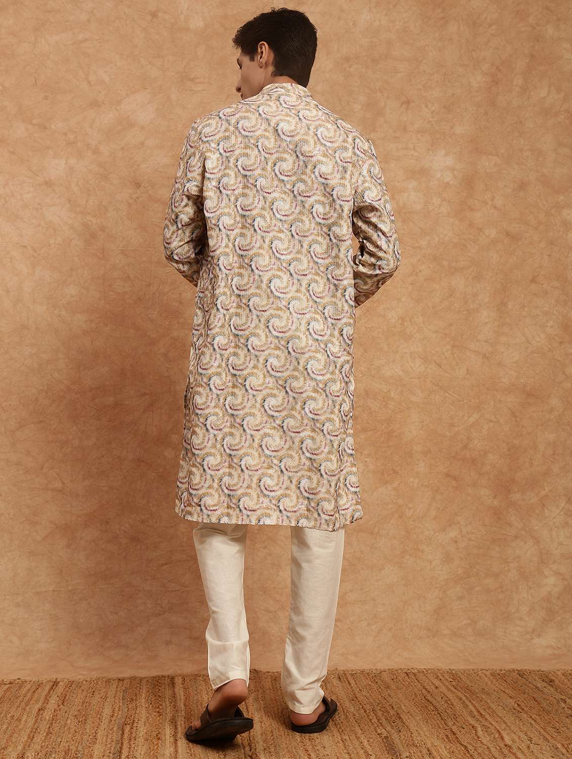 men printed kurta and pyjama set - 22375306 -  Standard Image - 4