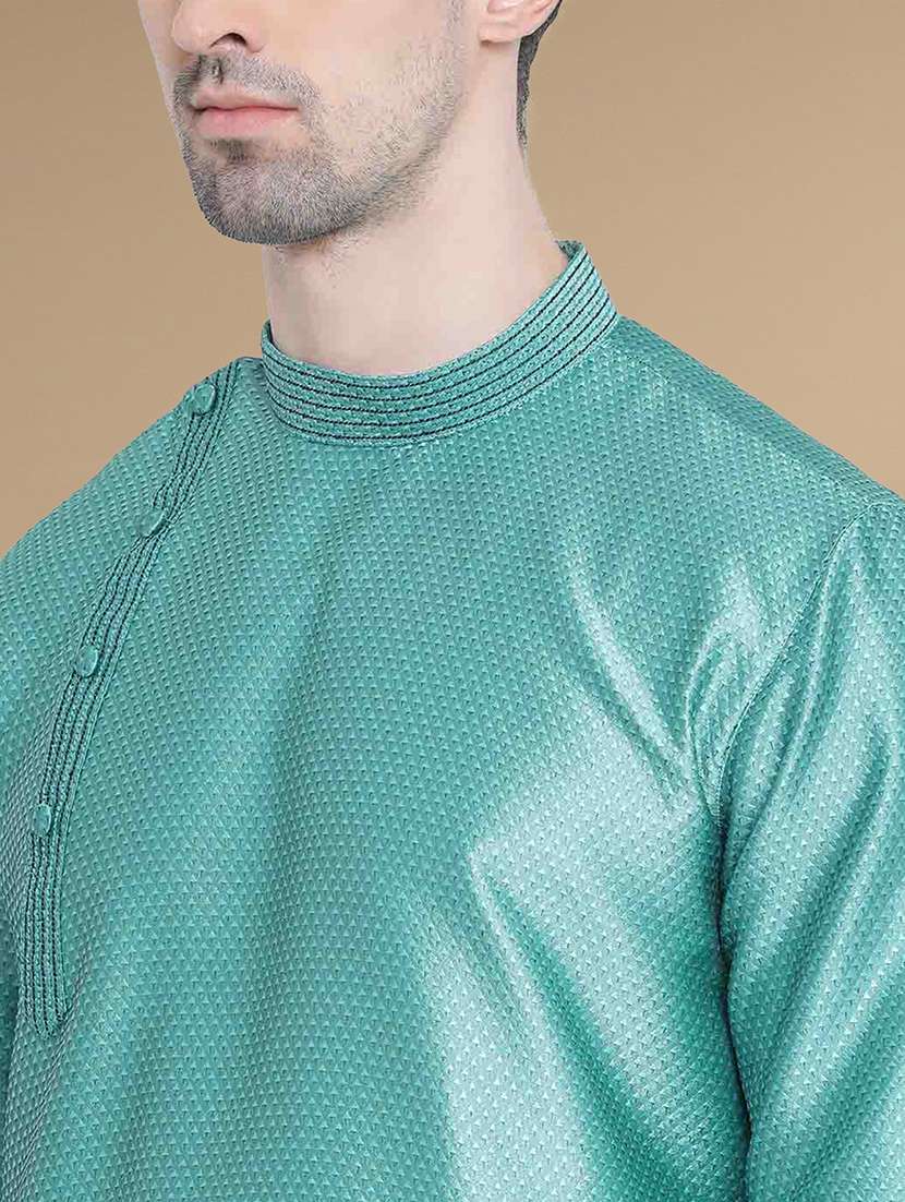men self design kurta and churidar set - 22375407 -  Standard Image - 4