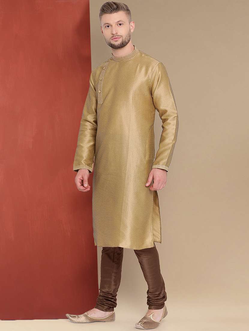 men self design kurta and churidar set - 22375421 -  Standard Image - 1