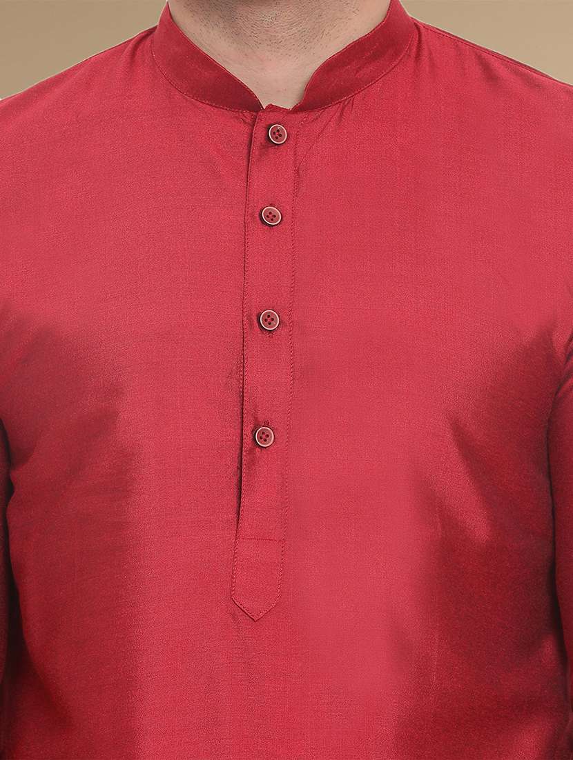 men long sleeves kurta and churidar set - 22375439 -  Standard Image - 4