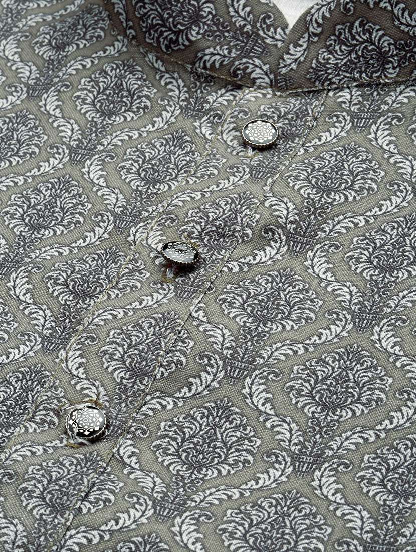 men long sleeve kurta and churidar set - 22375454 -  Standard Image - 4