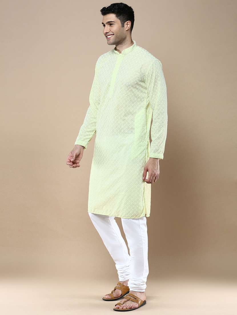 men self design kurta and churidar set - 22375469 -  Standard Image - 1