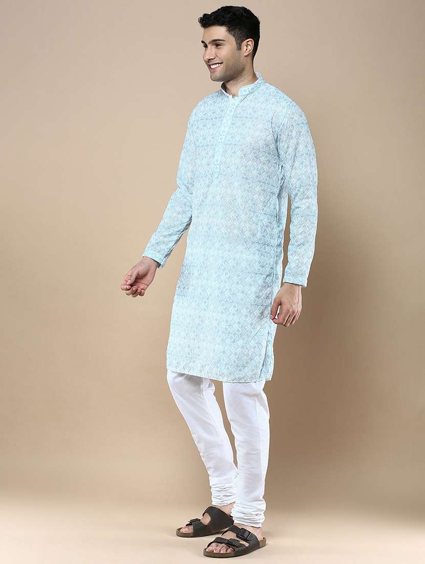 men self design kurta and churidar set - 22375472 -  Standard Image - 1