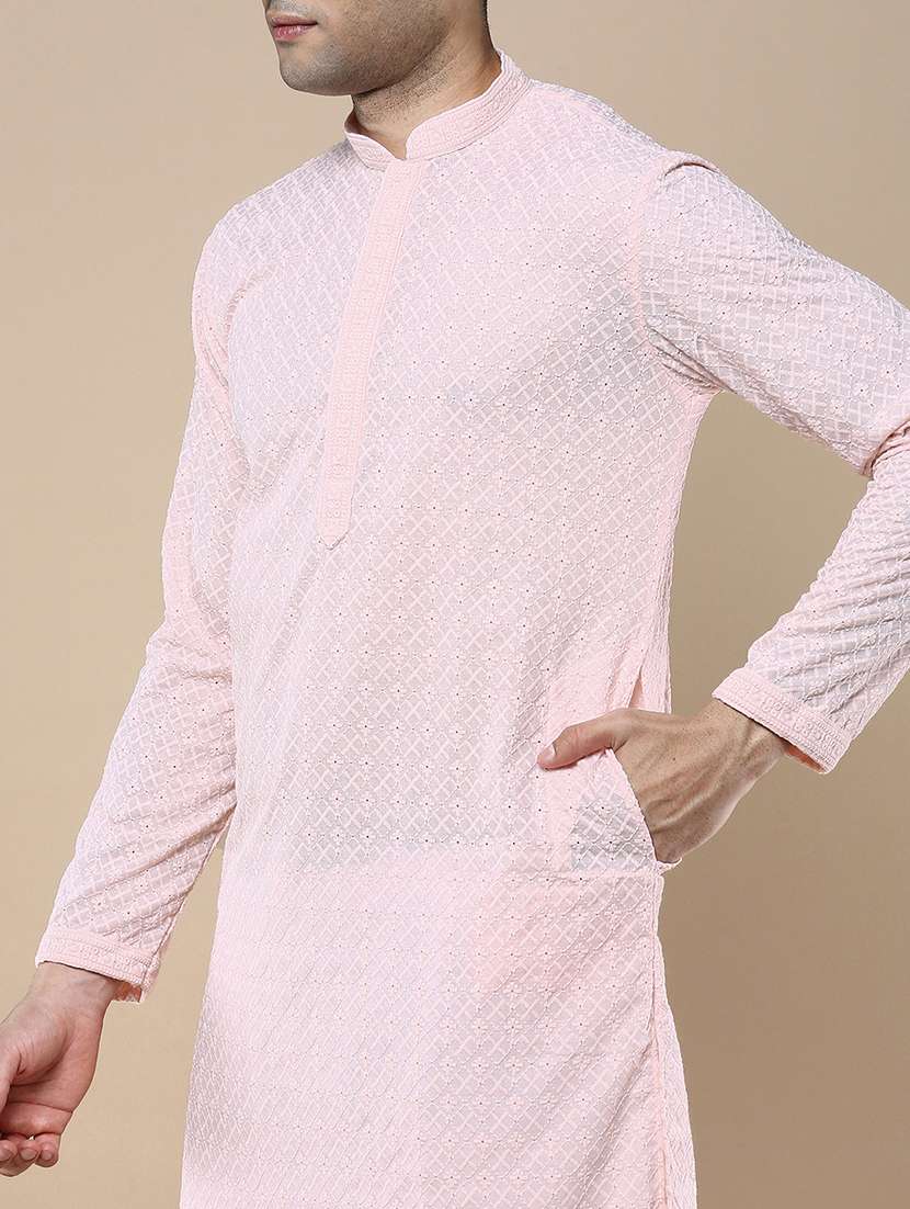 men self design kurta and churidar set - 22375476 -  Standard Image - 4