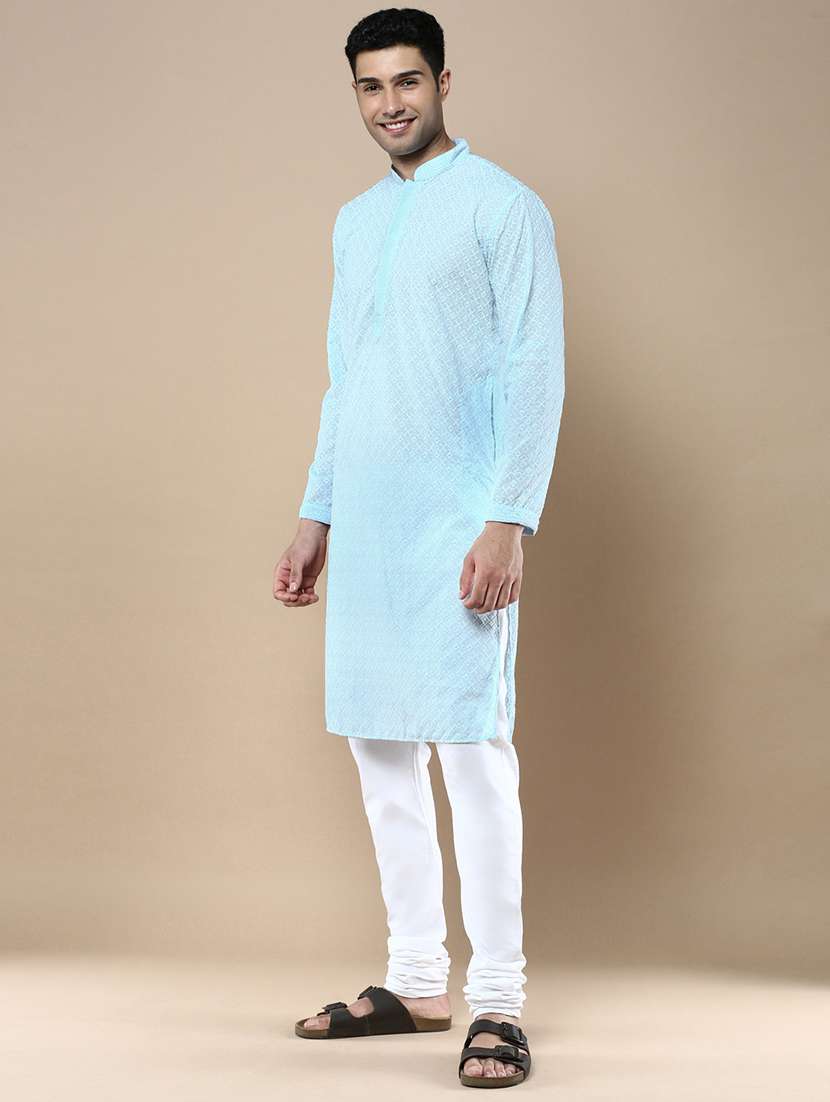 men self design kurta and churidar set - 22375487 -  Standard Image - 1
