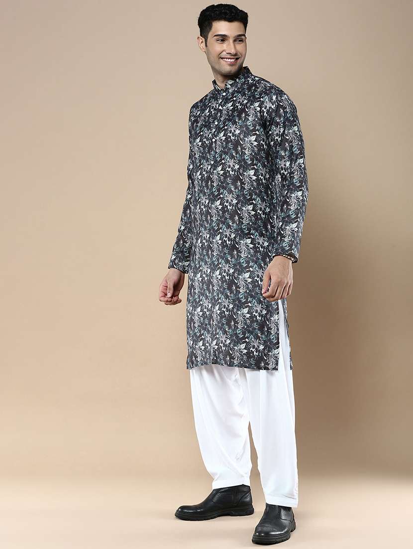 men self design kurta and salwar set - 22375495 -  Standard Image - 1