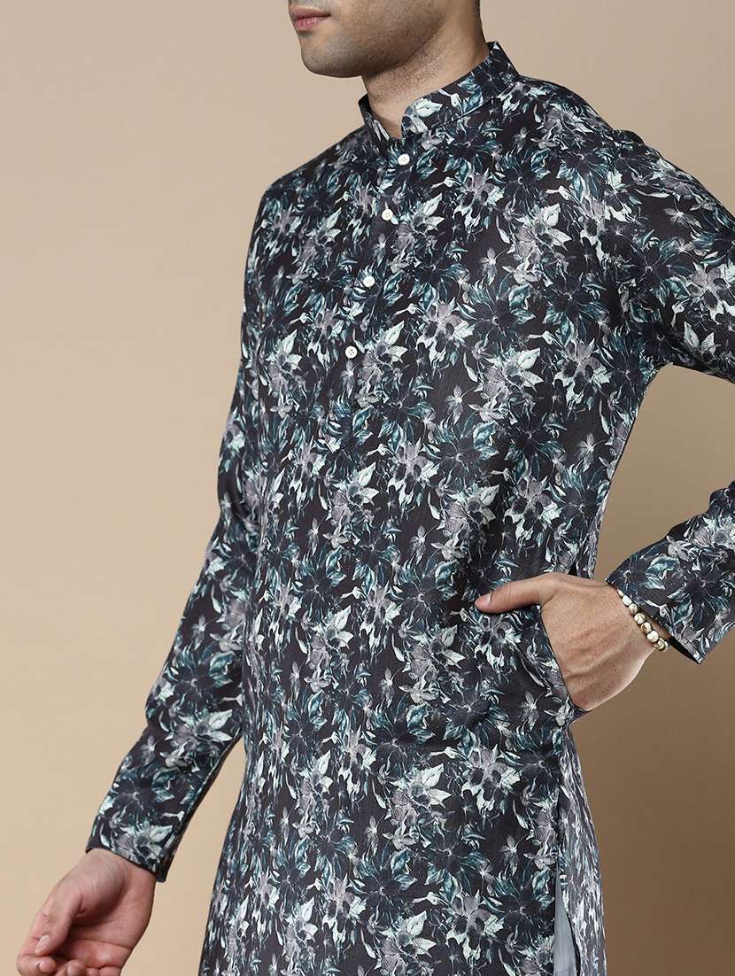 men self design kurta and salwar set - 22375495 -  Standard Image - 4