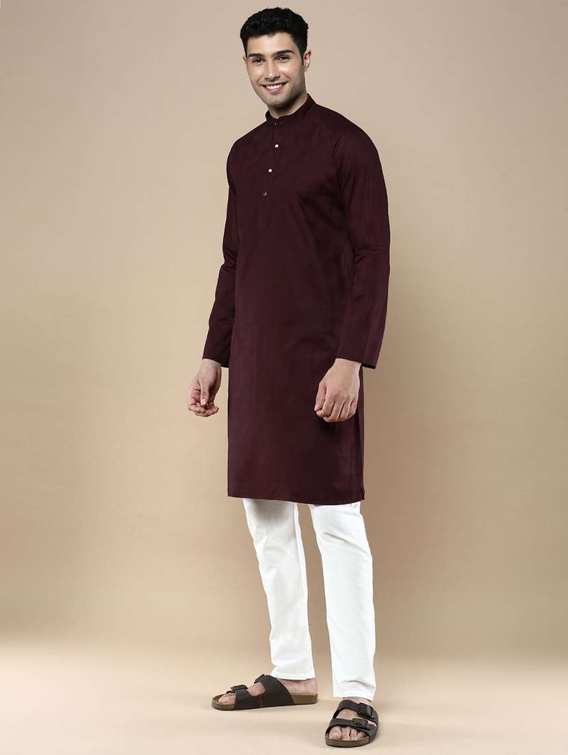 men long sleeve kurta and pyjama set - 22375503 -  Standard Image - 1