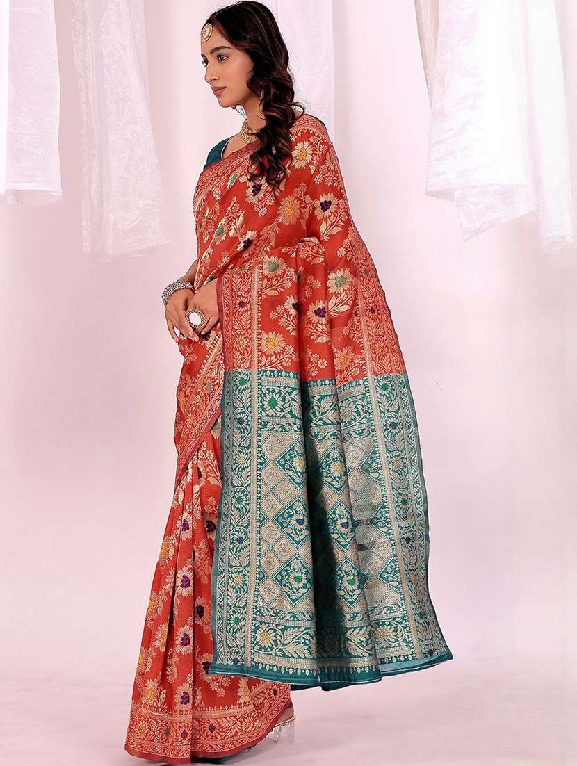 women self design banarasi saree with blouse - 22375895 -  Standard Image - 1