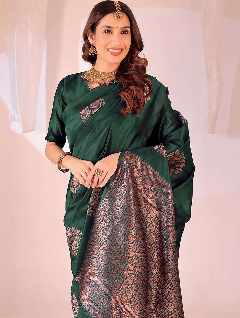 women self design kanjivaram saree with blouse - 22375907 -  Standard Image - 1