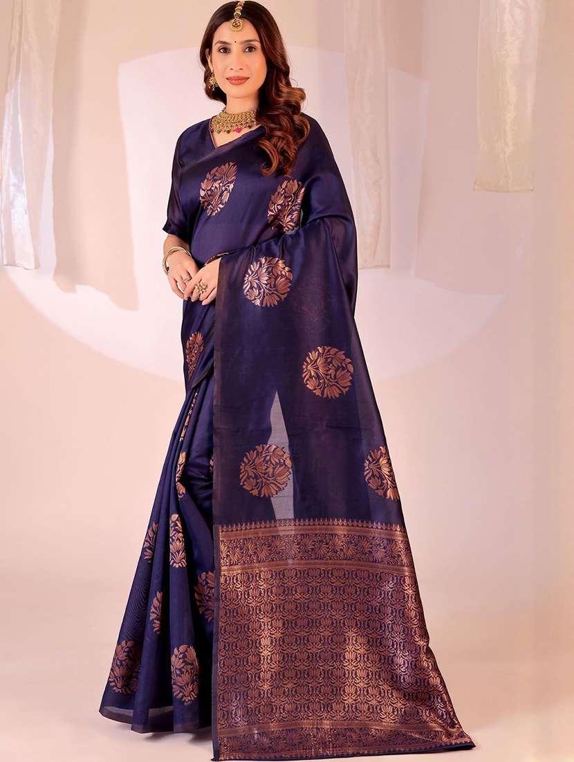 women self design kanjivaram saree with blouse - 22375909 -  Standard Image - 1