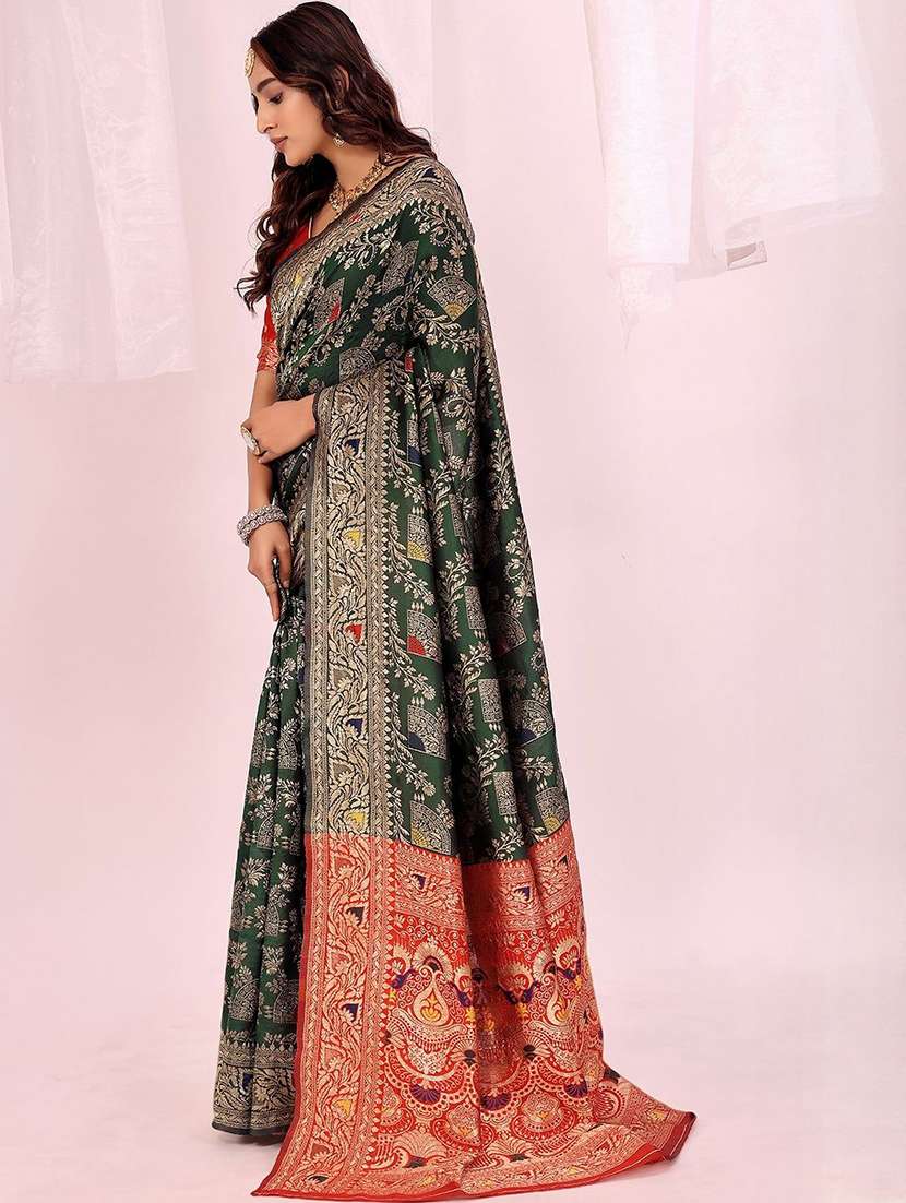 women self design banarasi saree with blouse - 22376016 -  Standard Image - 1