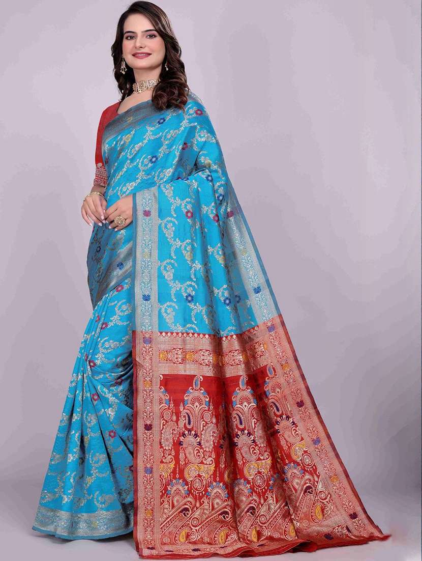 women self design banarasi saree with blouse - 22376092 -  Standard Image - 1