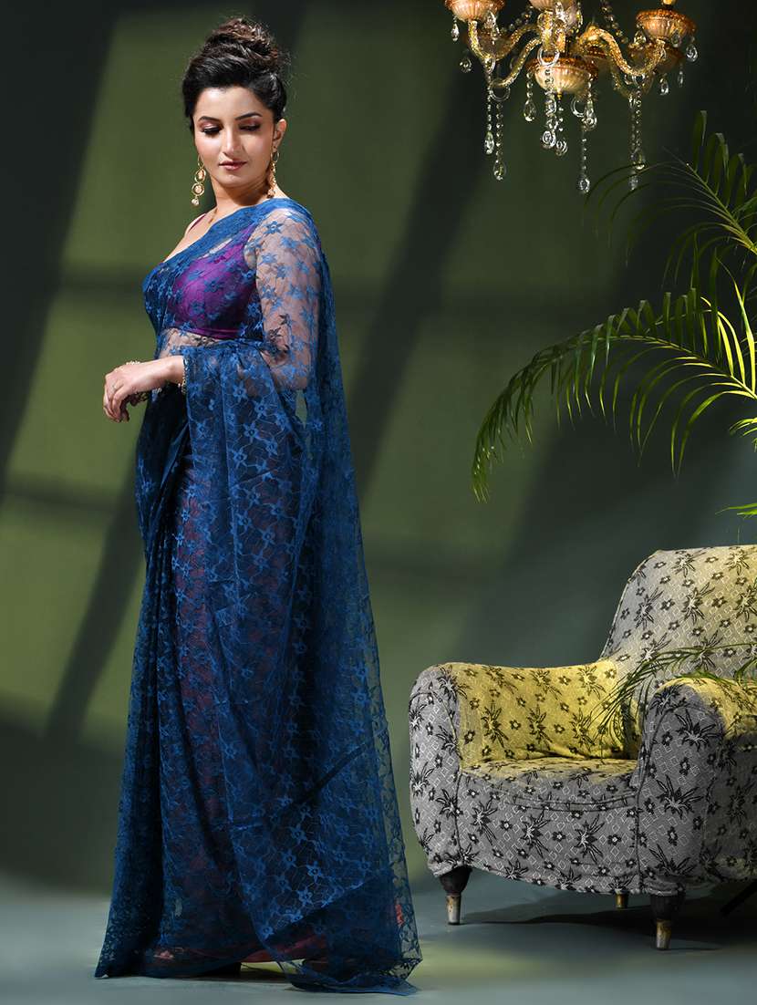 women self design plain saree - 22376144 -  Standard Image - 1