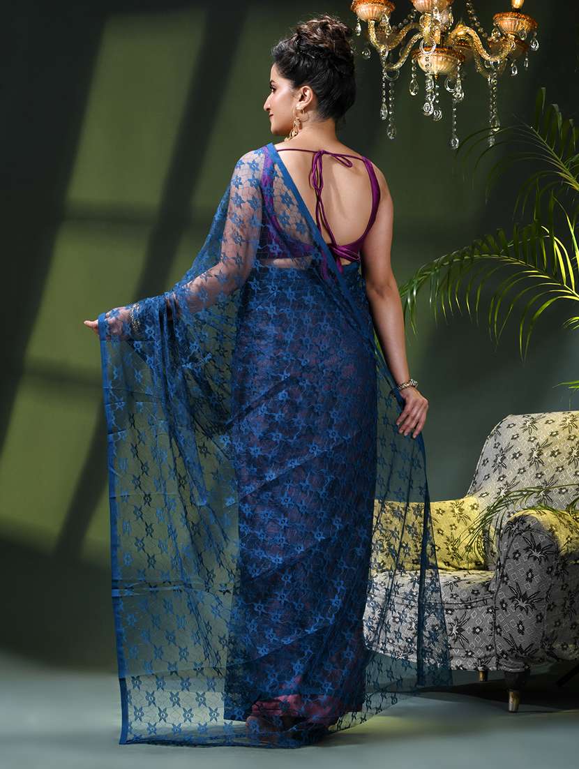 women self design plain saree - 22376144 -  Standard Image - 4