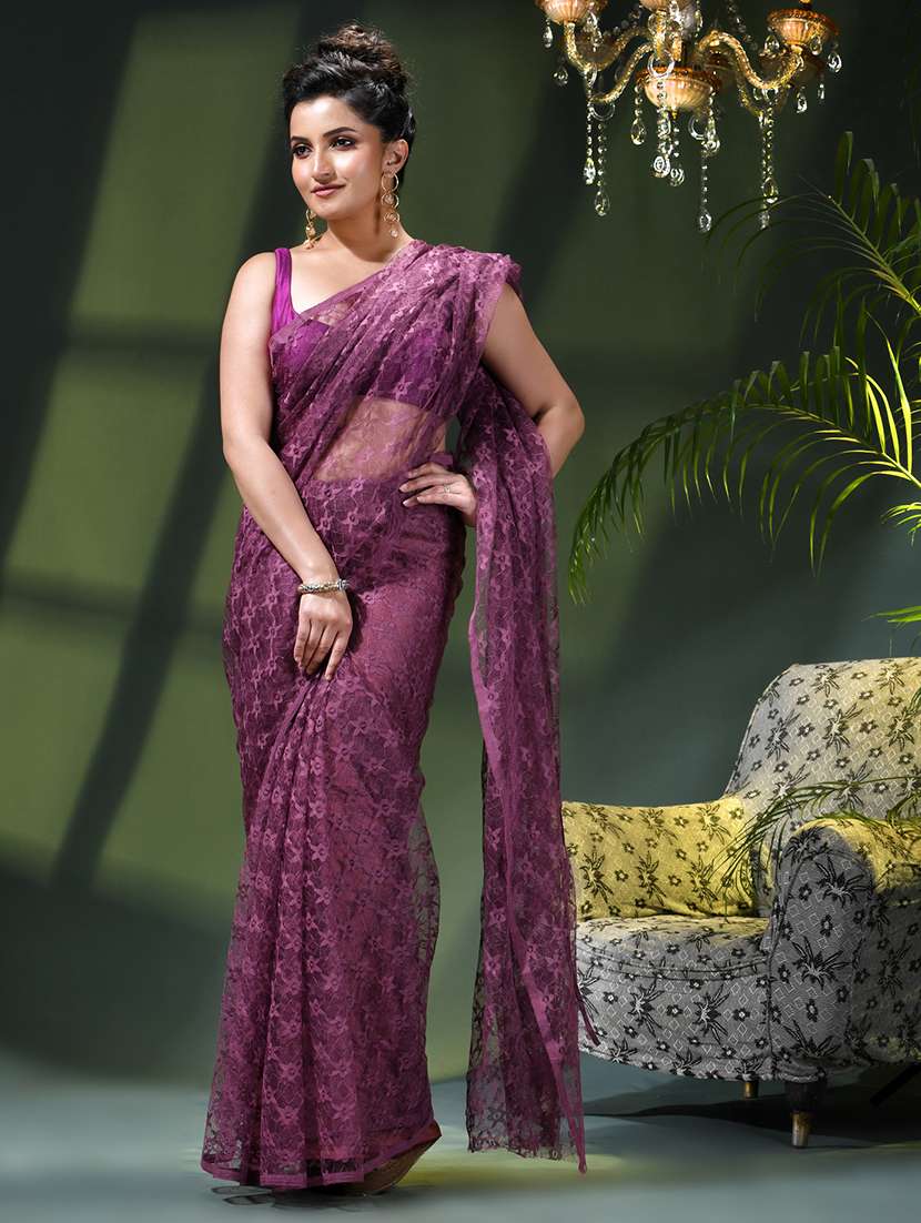 women self design plain saree - 22376149 -  Standard Image - 1