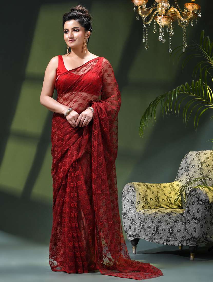 women self design plain saree - 22376151 -  Standard Image - 1