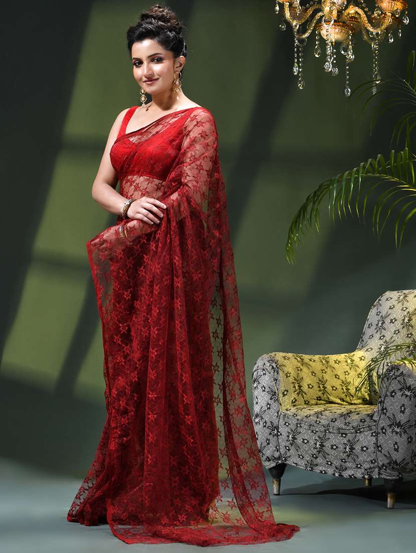 women self design plain saree - 22376151 -  Standard Image - 4
