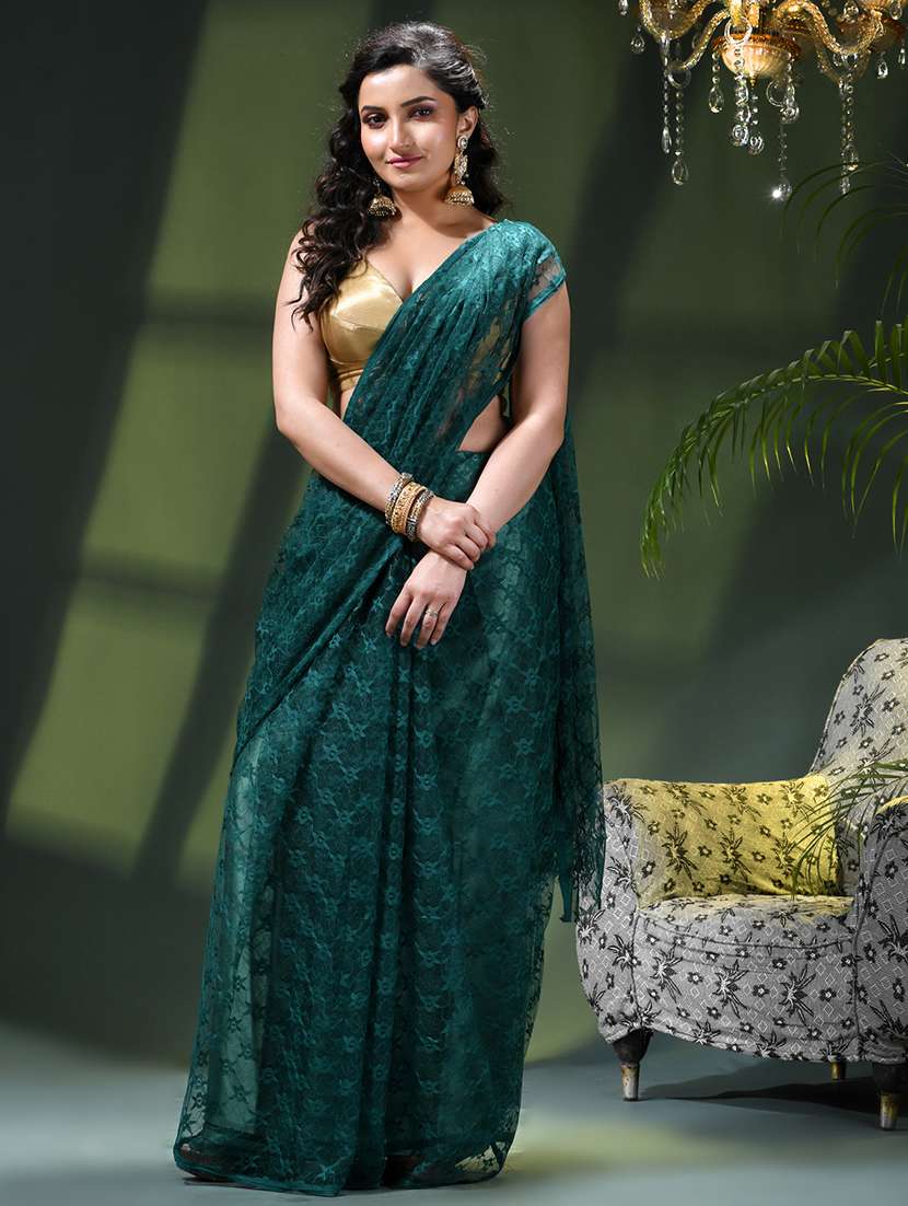 women self design plain saree - 22376152 -  Standard Image - 4