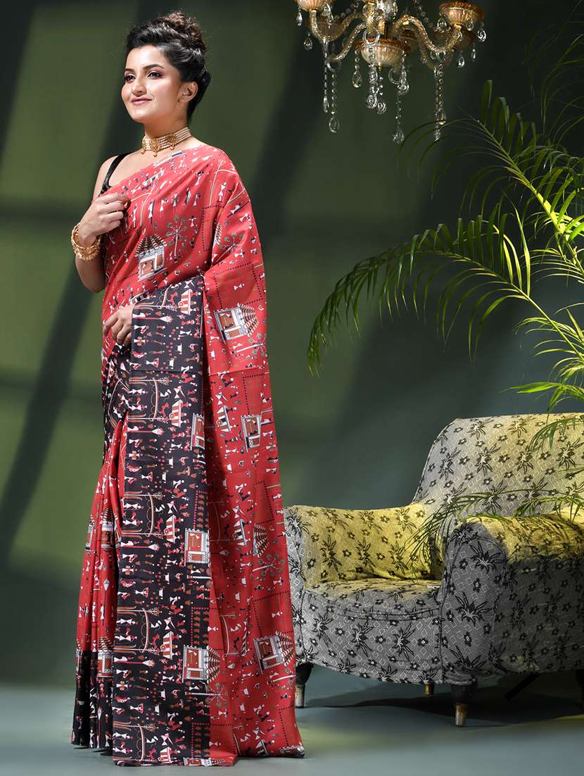 women printed casual wear saree - 22376155 -  Standard Image - 1