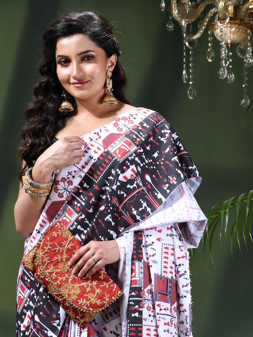 women printed casual wear saree - 22376156 -  Standard Image - 4