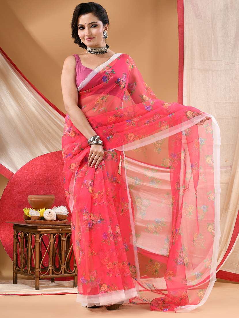 women floral printed saree - 22376157 -  Standard Image - 1