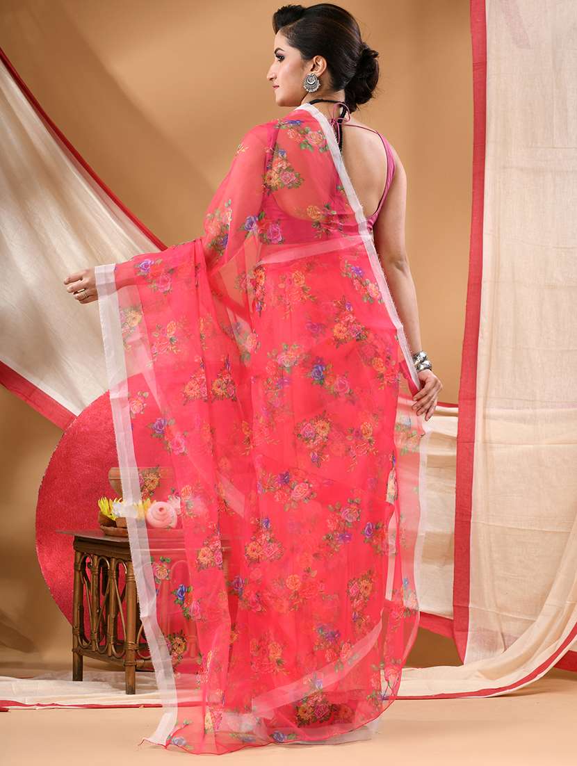 women floral printed saree - 22376157 -  Standard Image - 4