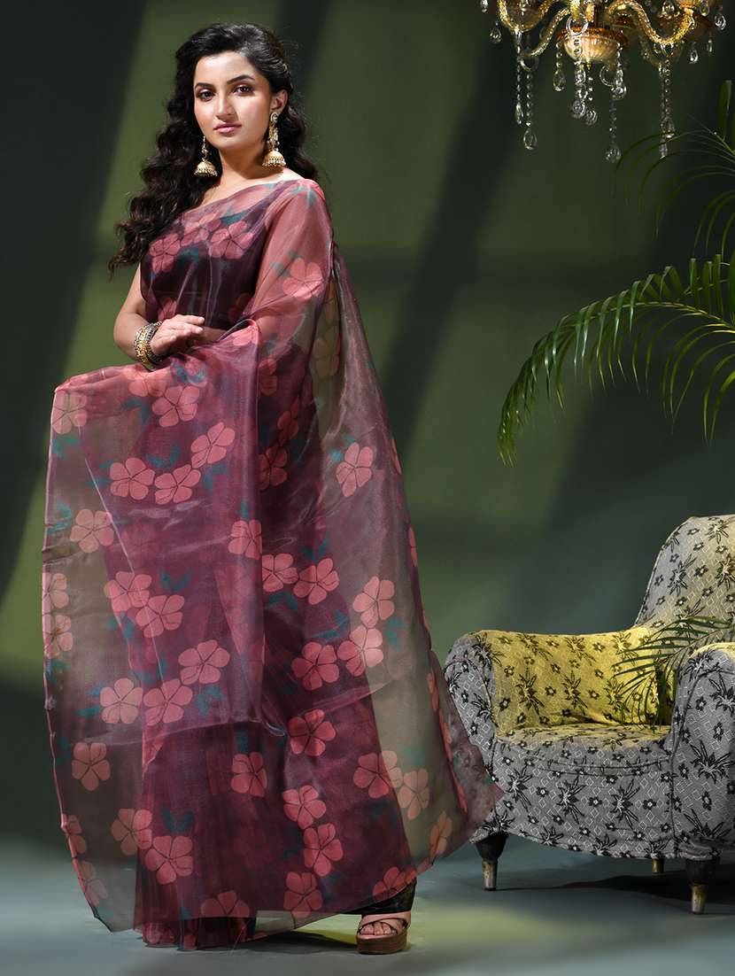 women floral printed saree - 22376161 -  Standard Image - 1