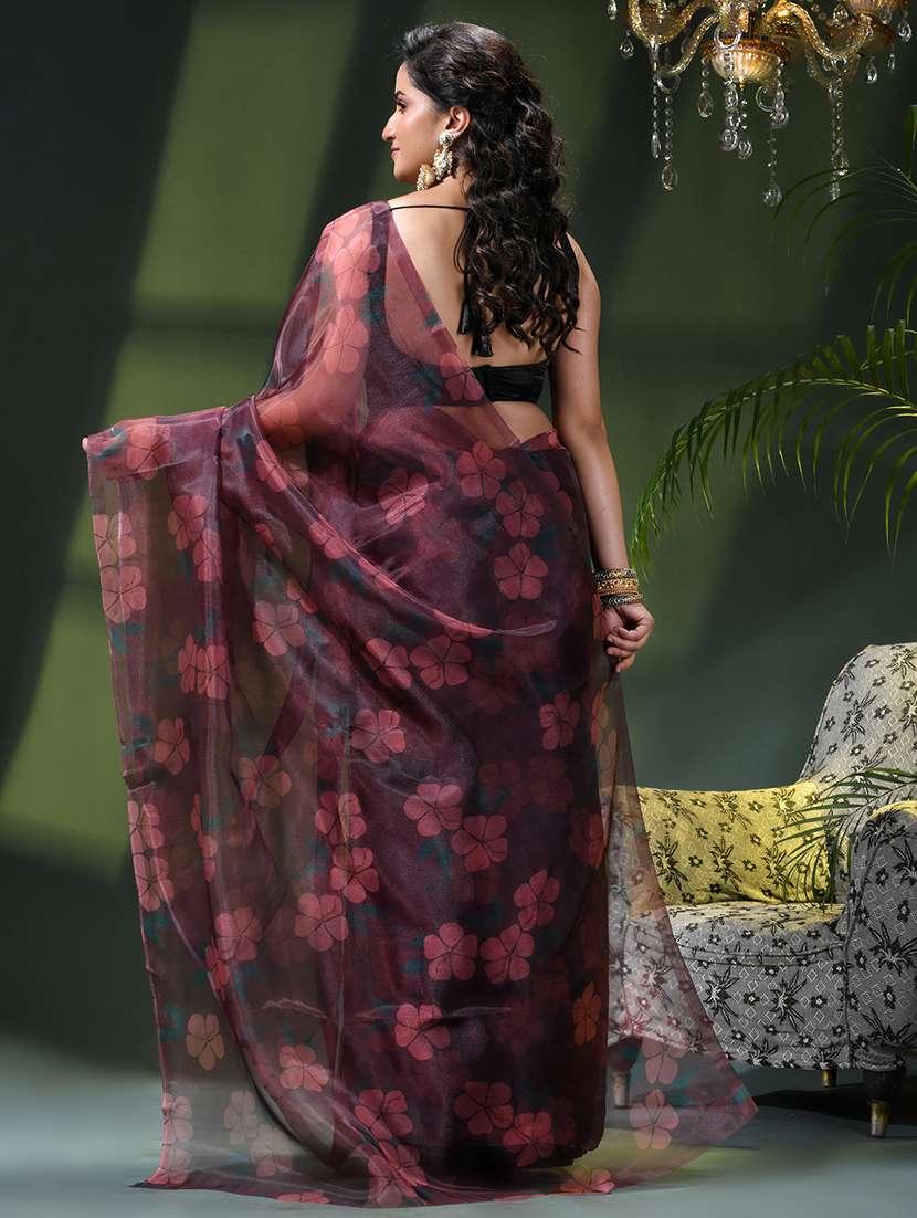 women floral printed saree - 22376161 -  Standard Image - 4