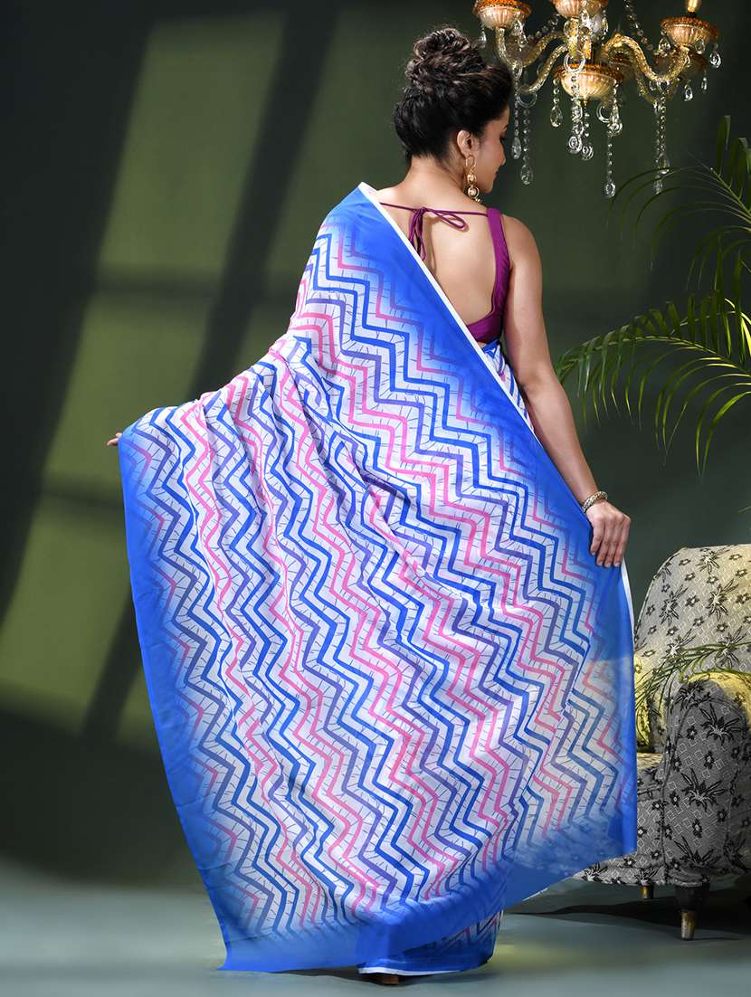 women printed casual wear saree - 22376187 -  Standard Image - 4