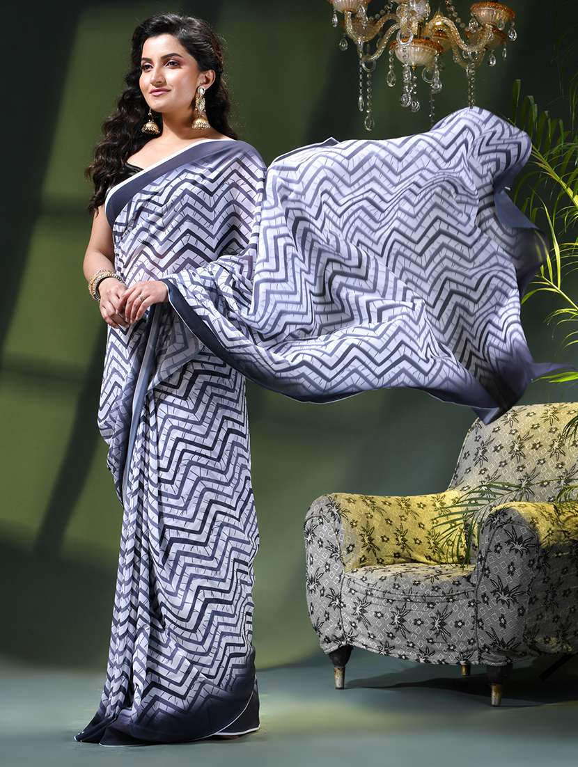 women printed casual wear saree - 22376188 -  Standard Image - 1