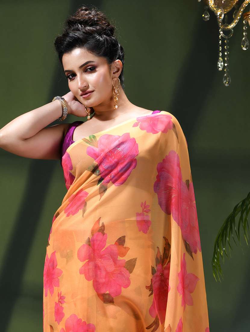 women printed casual wear saree - 22376195 -  Standard Image - 4