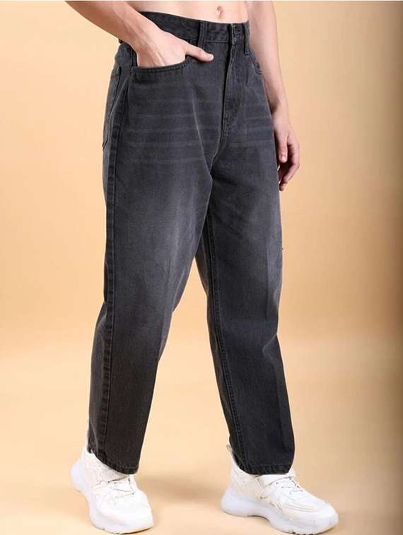 men solid mid rise straight jeans - 22376399 -  Standard Image - 1